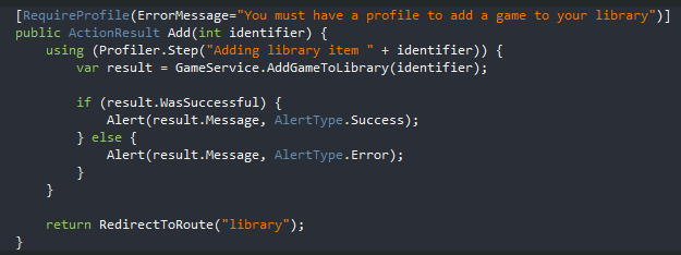 Adding item to library