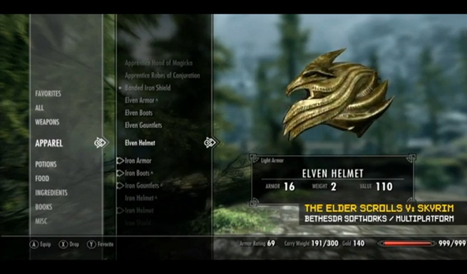 Skyrim Inventory